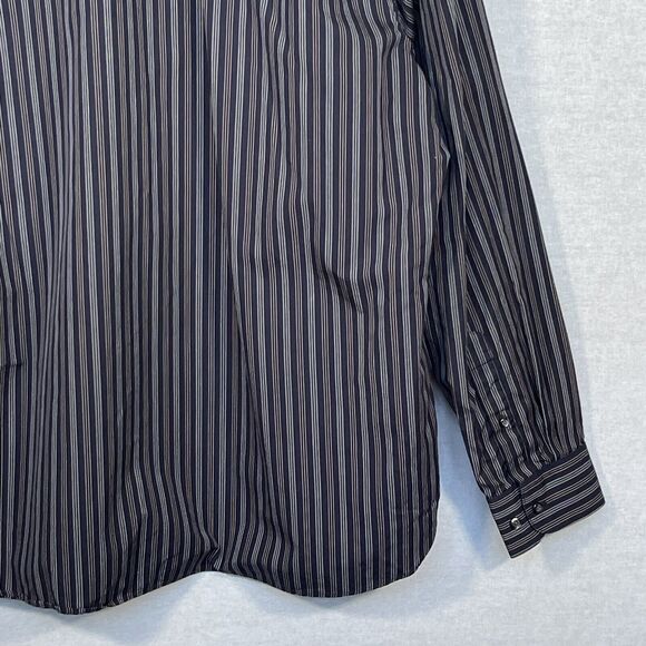 Joseph Jos A. Bank Button Down Shirt Men Size XL Blue‎ Stripe Cotton Pocket - Picture 7 of 12